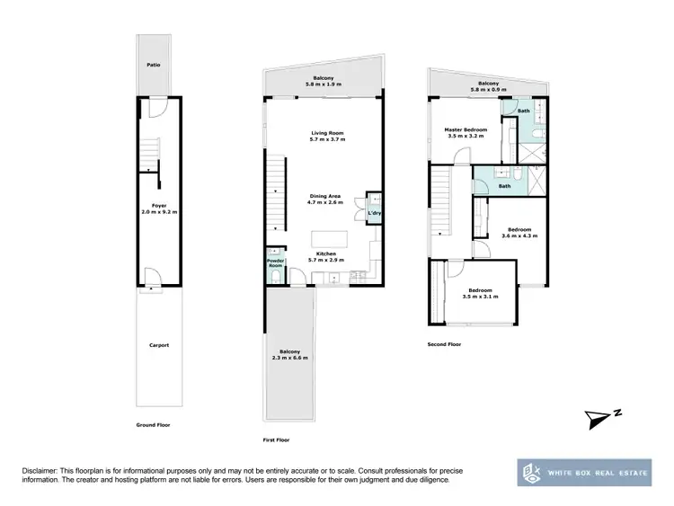 Floorplan of Homely townhouse listing, 7/8 Service Street, Sunshine VIC 3020