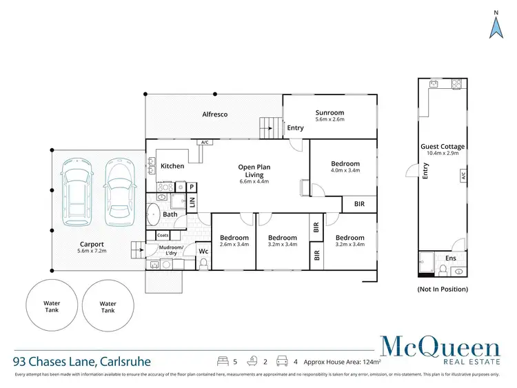 Floorplan of Homely house listing, 93 Chases Lane, Carlsruhe VIC 3442