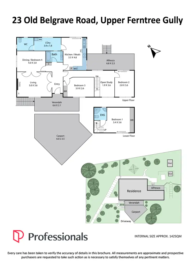 Floorplan of Homely house listing, 23 Old Belgrave Road, Upper Ferntree Gully VIC 3156