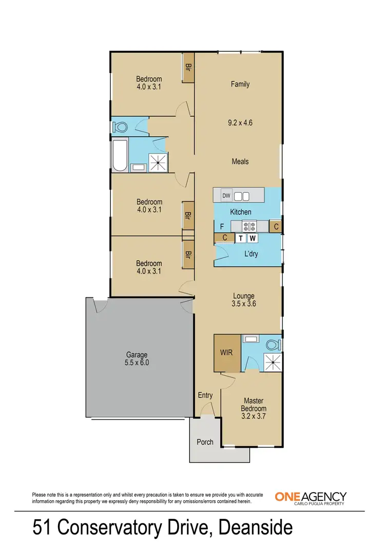Floorplan of Homely house listing, 51 Conservatory Drive, Deanside VIC 3336