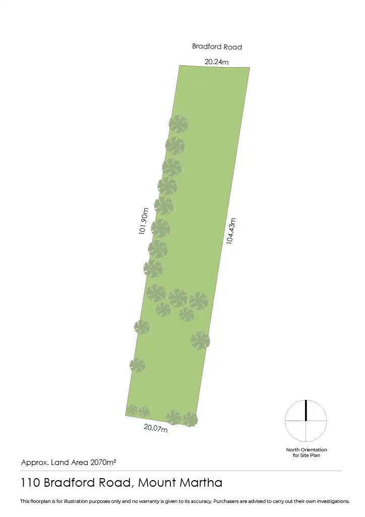 Floorplan of Homely land listing, 110 Bradford Road, Mount Martha VIC 3934