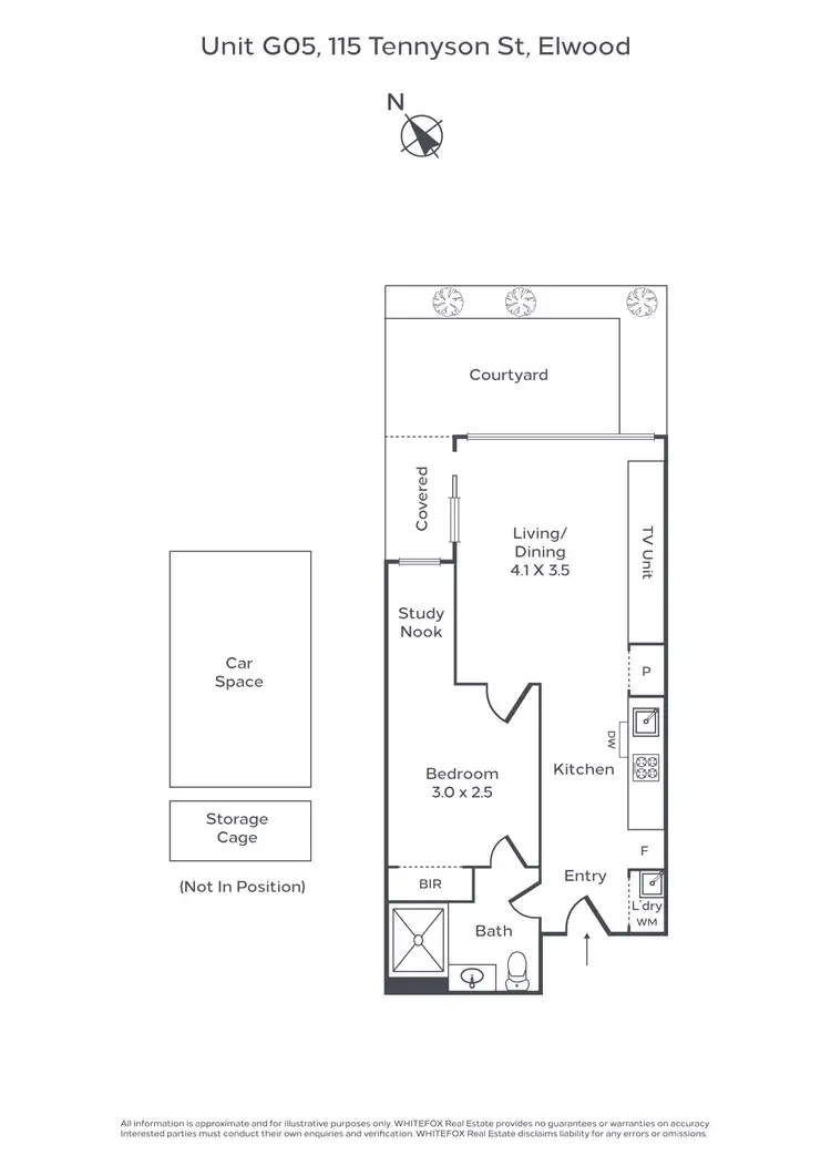 Floorplan of Homely apartment listing, G05/115 Tennyson Street, Elwood VIC 3184