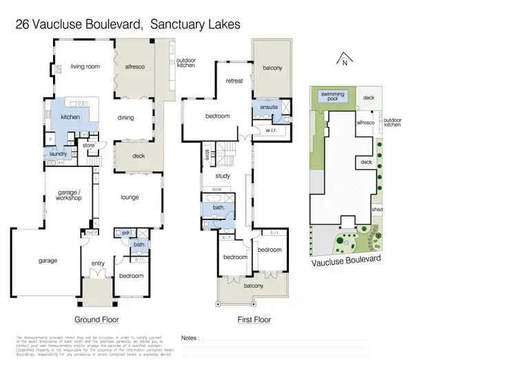 Floorplan of Homely house listing, 26 Vaucluse Boulevard, Sanctuary Lakes VIC 3030