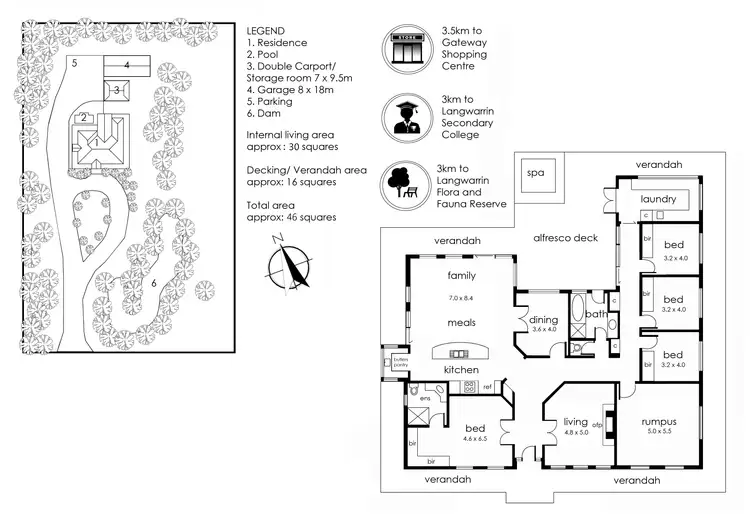 Floorplan of Homely rural property listing, 425 North Road, Langwarrin VIC 3910