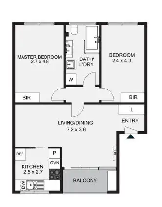 Floorplan of Homely apartment listing, 19/402 Nepean Highway, Frankston VIC 3199