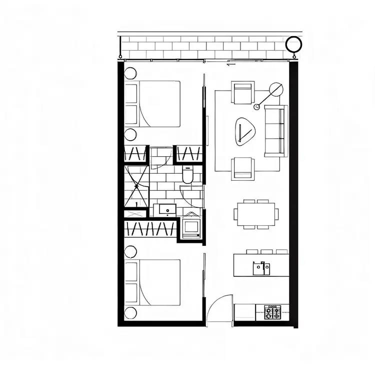 Floorplan of Homely apartment listing, Unit 2604/250 City Road, Southbank VIC 3006