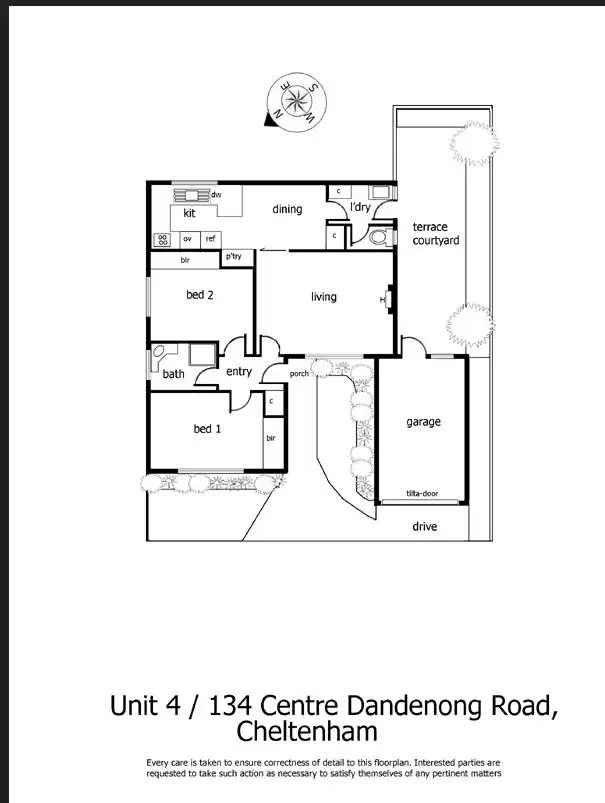 Floorplan of Homely unit listing, 4/134 Centre Dandenong Road, Cheltenham VIC 3192