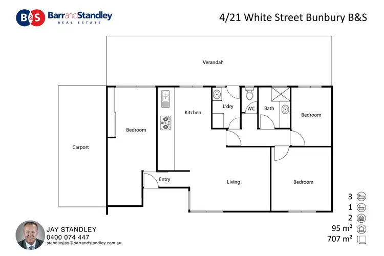 Floorplan of Homely unit listing, 4/21 White Street, East Bunbury WA 6230
