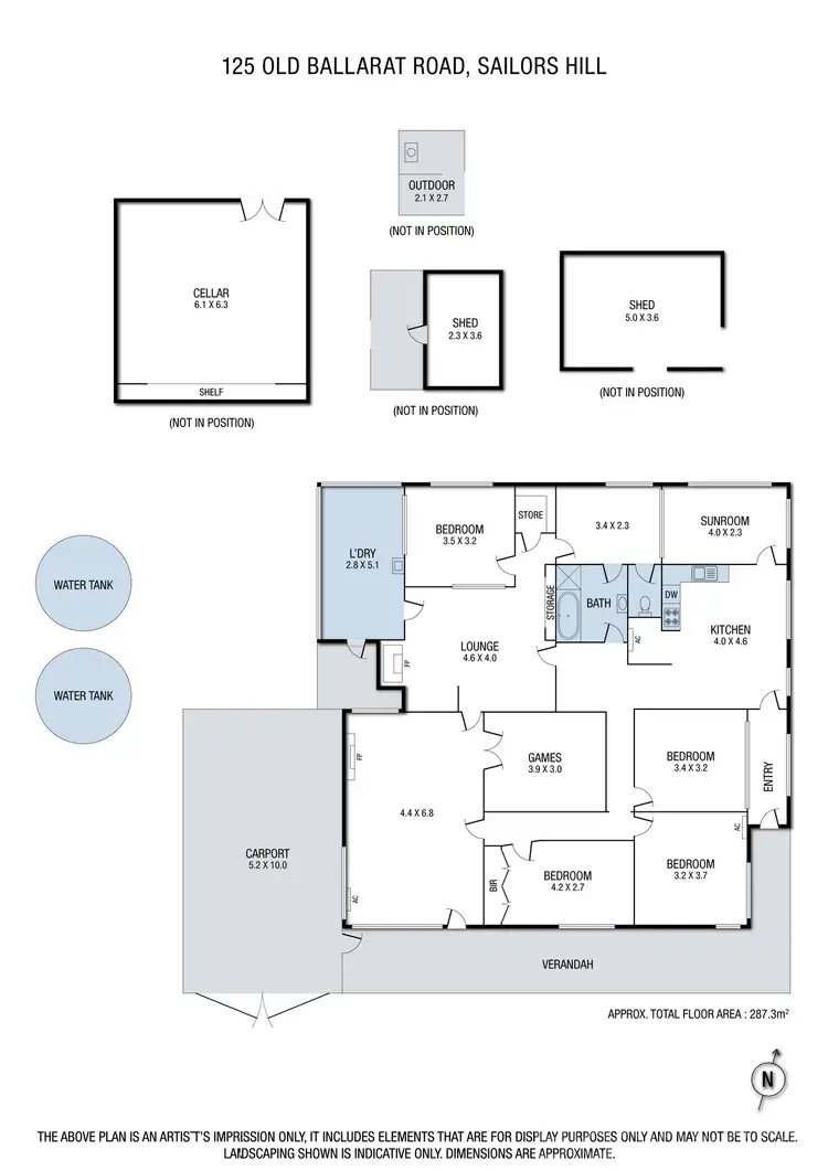 Floorplan of Homely house listing, 125 Old Ballarat Road, Sailors Hill VIC 3461