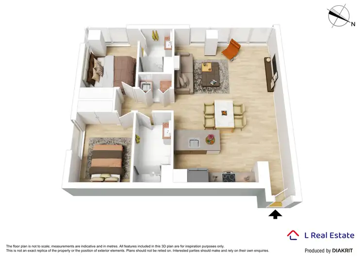 Floorplan of Homely apartment listing, 3203/65 Dudley Street, West Melbourne VIC 3003
