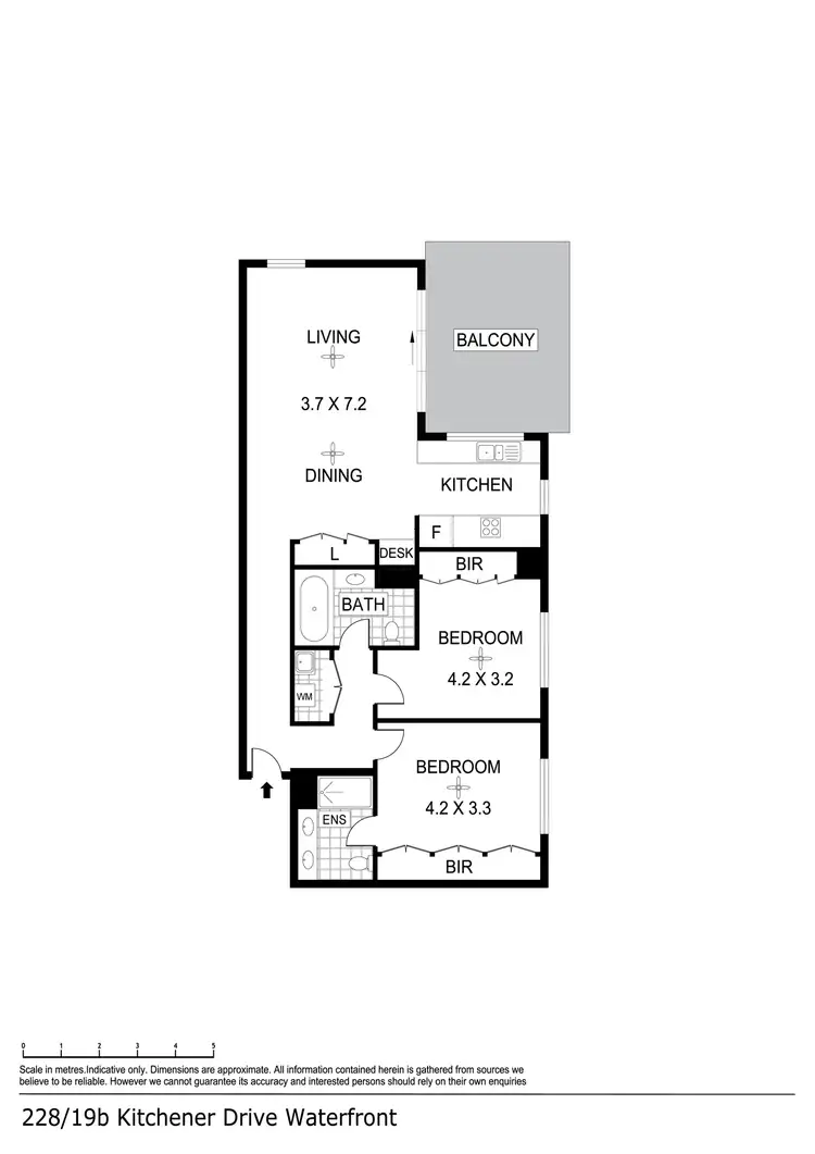 Floorplan of Homely unit listing, 228/19B Kitchener Drive, Darwin City NT 800
