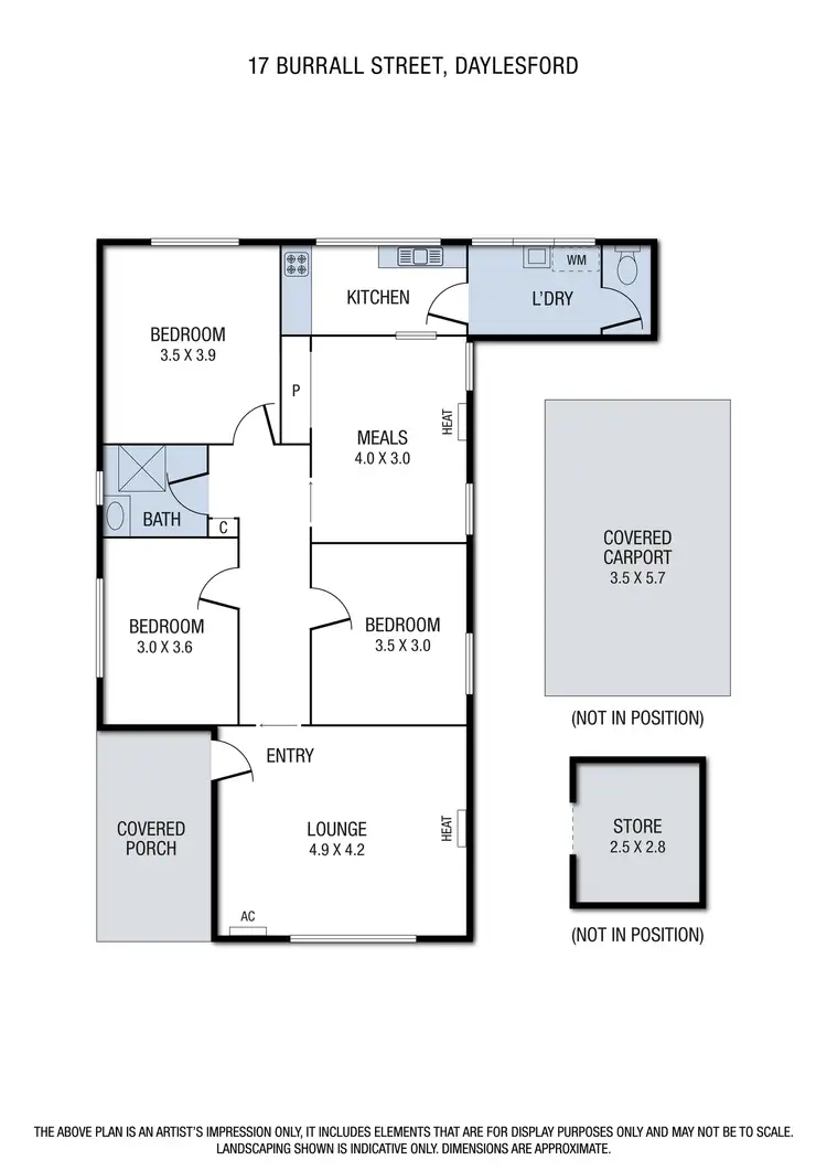Floorplan of Homely house listing, 17 Burrall Street, Daylesford VIC 3460