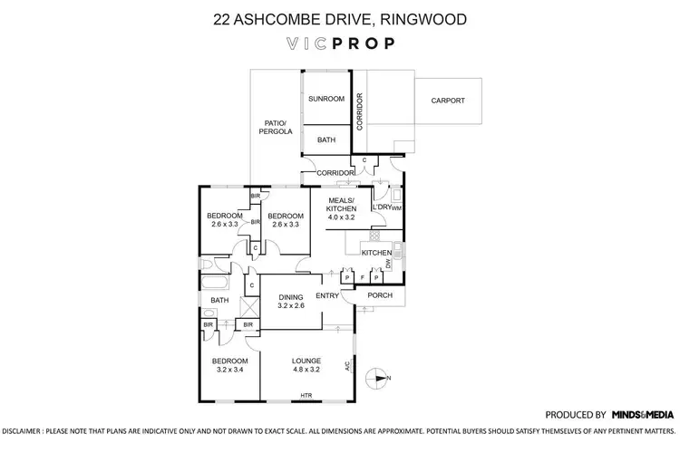Floorplan of Homely house listing, 22 Ashcombe Drive, Ringwood VIC 3134