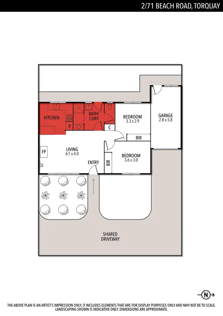 Floorplan of Homely unit listing, 2/71 Beach Road, Torquay VIC 3228