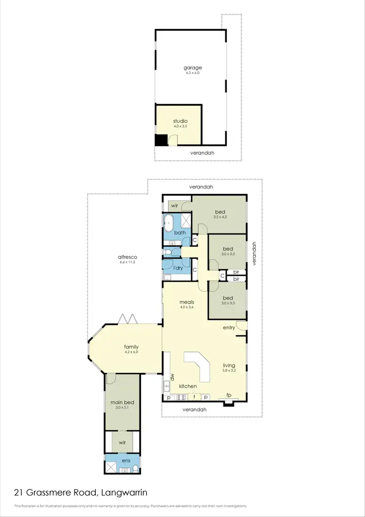 Floorplan of Homely rural property listing, 21 Grassmere Road, Langwarrin VIC 3910