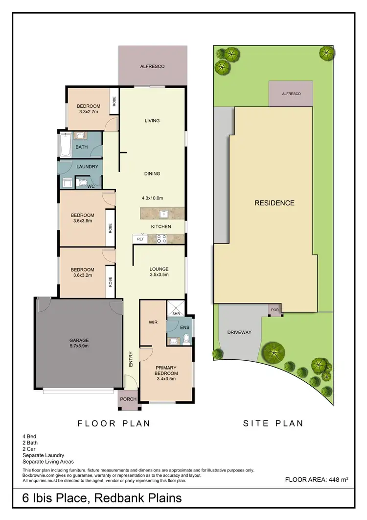 Floorplan of Homely house listing, 6 Ibis Place, Redbank Plains QLD 4301