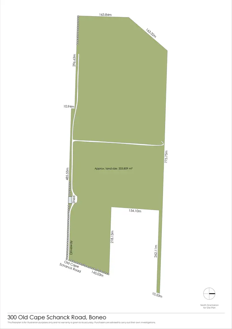 Floorplan of Homely land listing, 300 Old Cape Schanck Road, Boneo VIC 3939