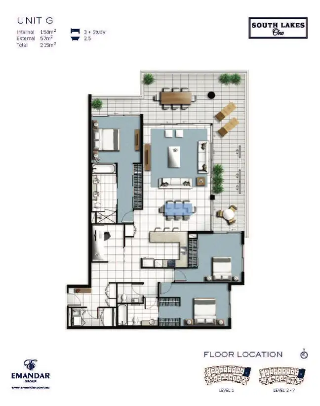 Floorplan of Homely unit listing, 1603/397 Christine Avenue, Varsity Lakes QLD 4227