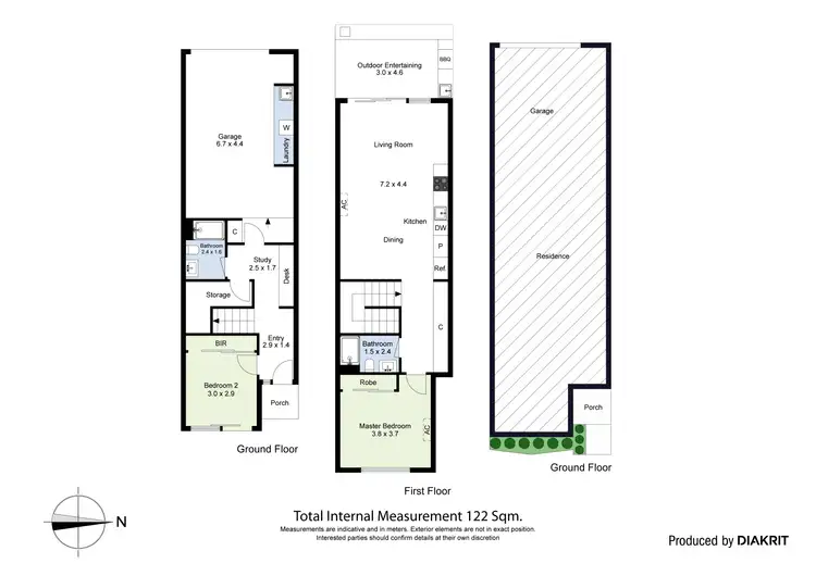 Floorplan of Homely townhouse listing, 6/30 Clive Street, West Footscray VIC 3012