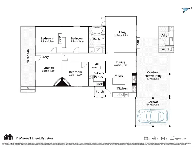 Floorplan of Homely house listing, 11 Maxwell Street, Kyneton VIC 3444