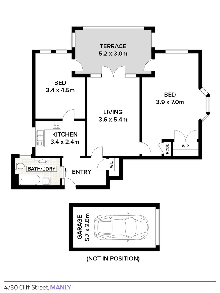Floorplan of Homely unit listing, 4/30 Cliff Street, Manly NSW 2095