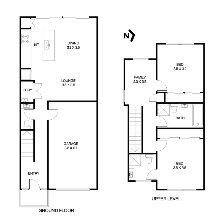 Floorplan of Homely townhouse listing, 8 Toby Place, Mooroolbark VIC 3138