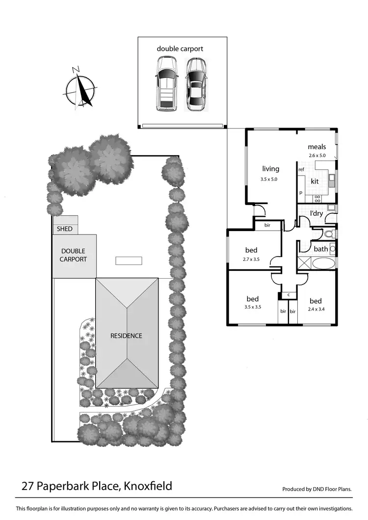 Floorplan of Homely house listing, 27 Paperbark Place, Knoxfield VIC 3180