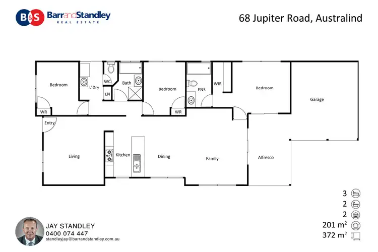 Floorplan of Homely house listing, 68 Jupiter Drive, Australind WA 6233