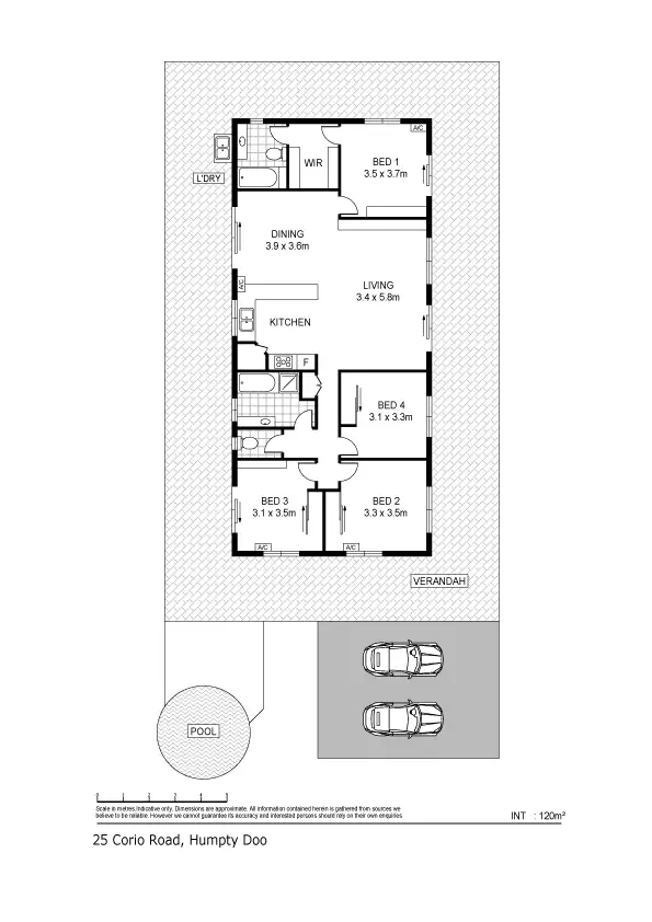 Floorplan of Homely house listing, 25 Corio Road, Humpty Doo NT 836