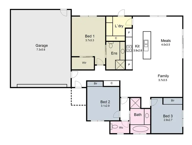 Floorplan of Homely townhouse listing, 4/104 Whitehorse Road, Mount Clear VIC 3350