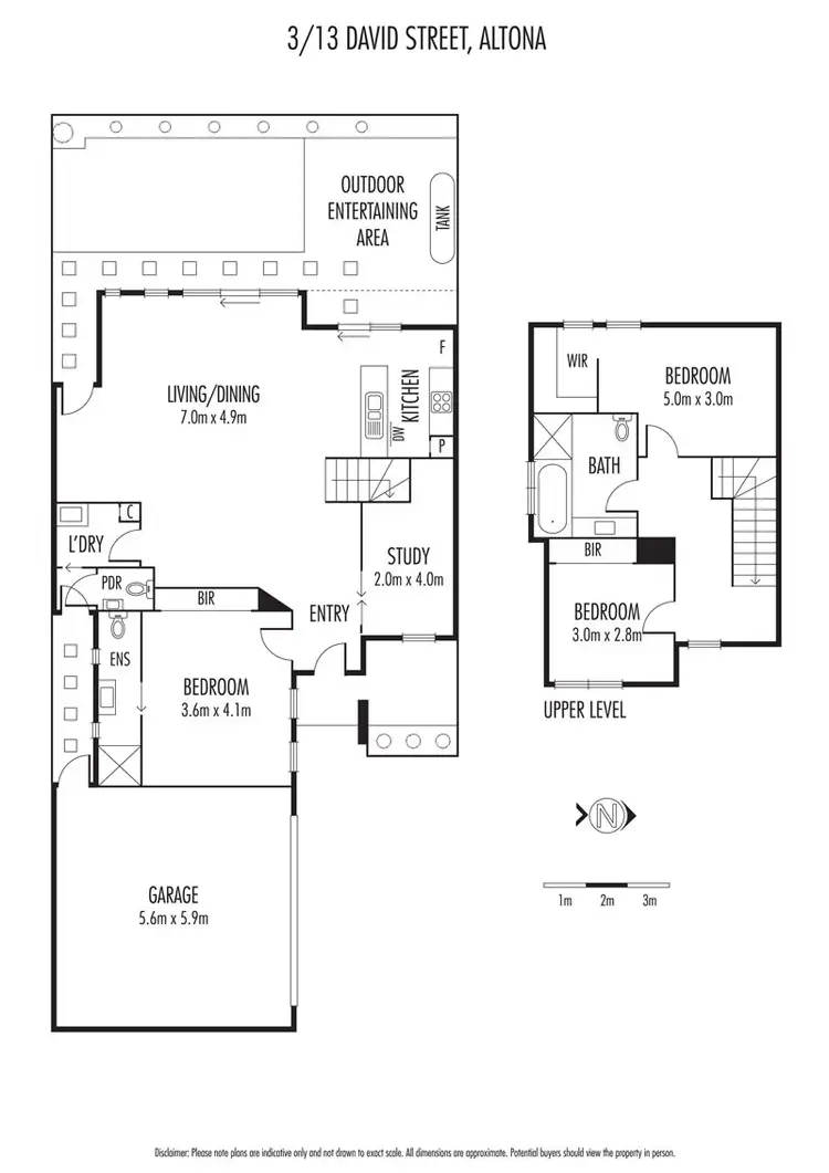 Floorplan of Homely townhouse listing, 3/13 David Street, Altona VIC 3018