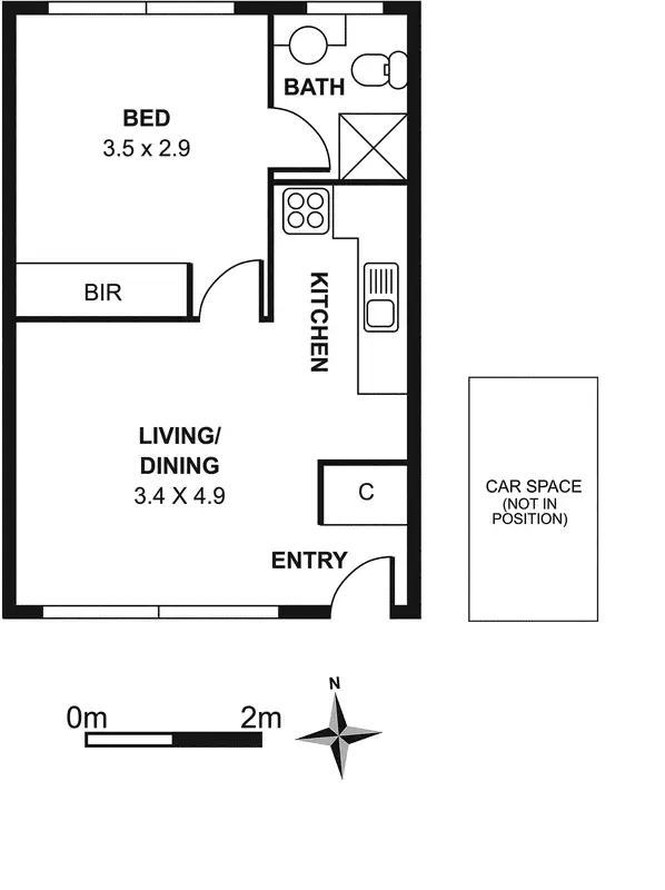 Floorplan of Homely apartment listing, 10/164 Lennox Street, Richmond VIC 3121