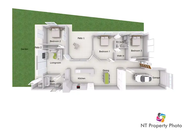 Floorplan of Homely semi-detached listing, 2/4 Kyabra Street, Farrar NT 830