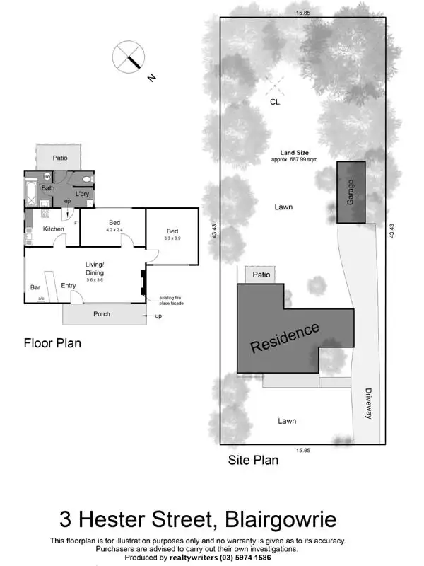 Floorplan of Homely house listing, 3 Hester Street, Blairgowrie VIC 3942