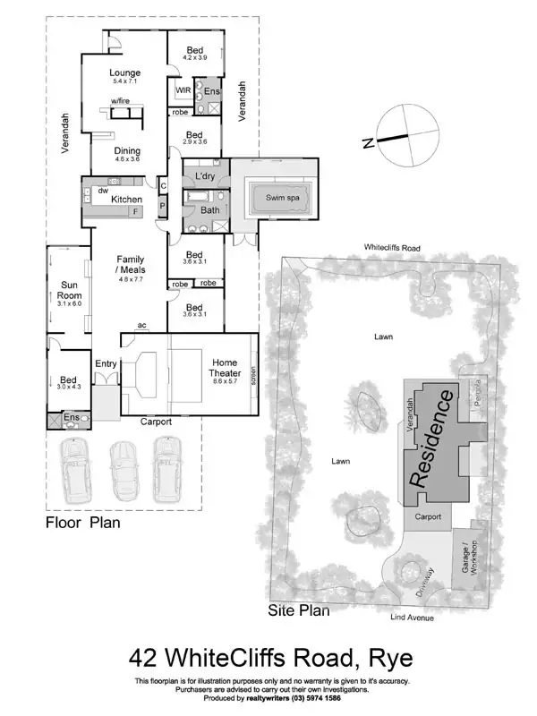 Floorplan of Homely house listing, 42 Whitecliffs Road, Rye VIC 3941