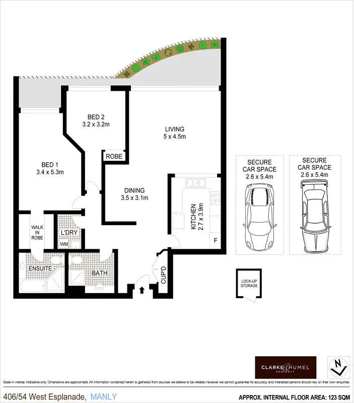 Floorplan of Homely apartment listing, 406/54 West Esplanade, Manly NSW 2095