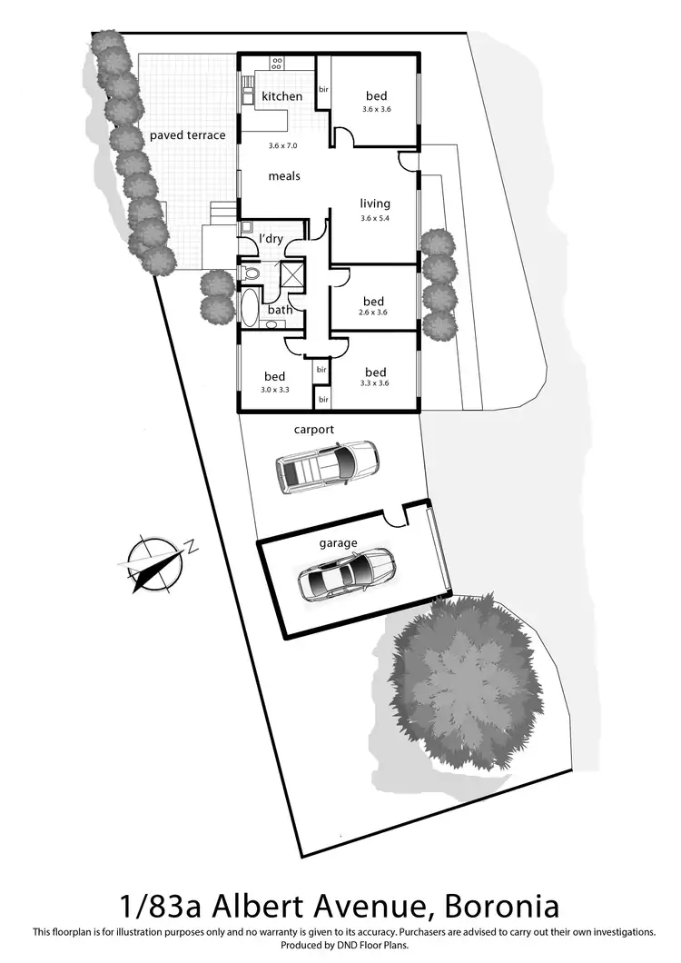 Floorplan of Homely unit listing, 1/83a Albert Avenue, Boronia VIC 3155