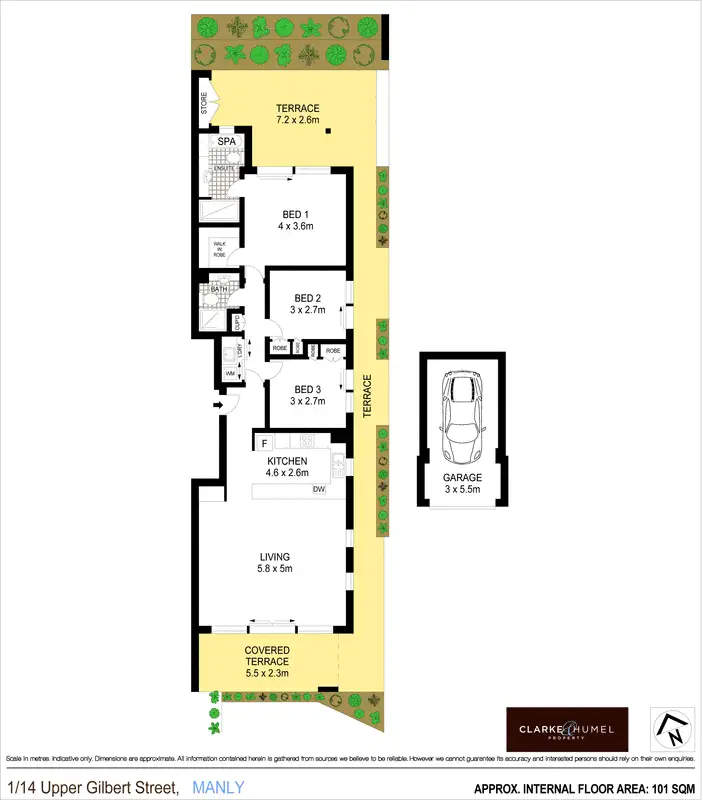 Floorplan of Homely apartment listing, 1/14 Upper Gilbert Street, Manly NSW 2095