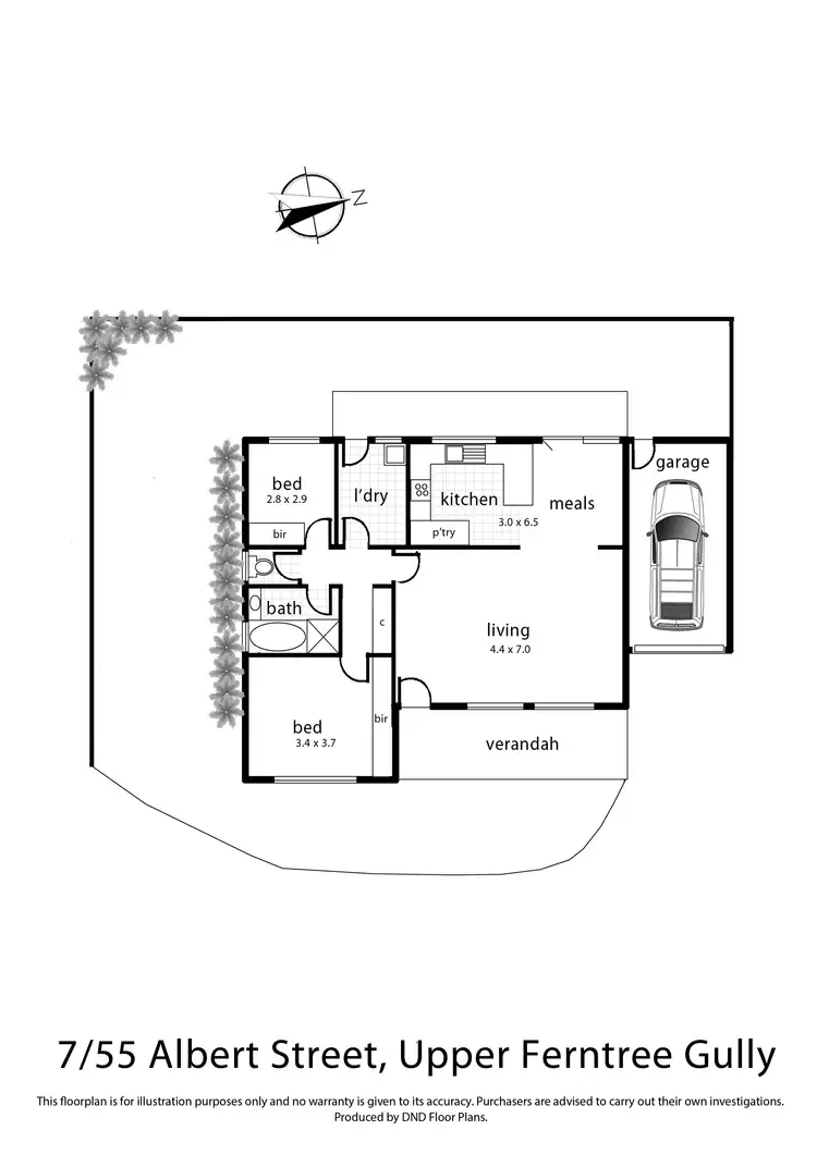 Floorplan of Homely unit listing, 7/55 Albert Street, Upper Ferntree Gully VIC 3156