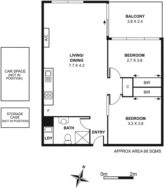 Floorplan of Homely unit listing, 411/179 Boundary Road, North Melbourne VIC 3051