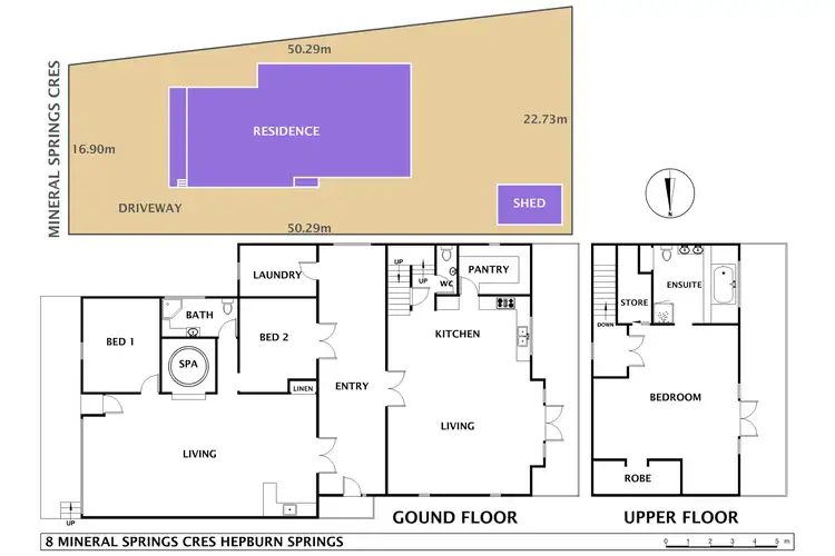 Floorplan of Homely house listing, 8 Mineral Springs Crescent, Hepburn Springs VIC 3461