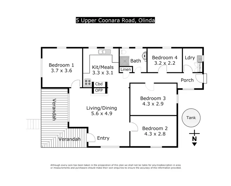 Floorplan of Homely house listing, 5 Upper Coonara Road, Olinda VIC 3788