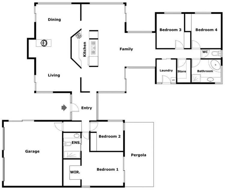 Floorplan of Homely house listing, 1 Walton Street, Isaacs ACT 2607