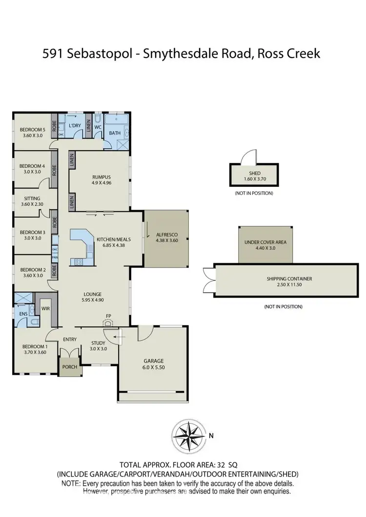 Floorplan of Homely house listing, 591 Sebastopol Smythesdale Road, Ross Creek VIC 3351