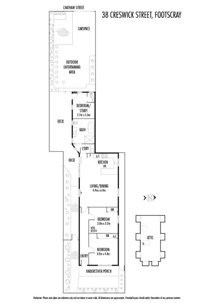Floorplan of Homely house listing, 38 Creswick Street, Footscray VIC 3011
