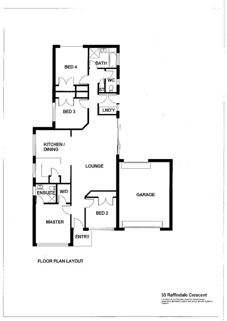 Floorplan of Homely house listing, 33 Raffindale Crescent, Cranbourne West VIC 3977