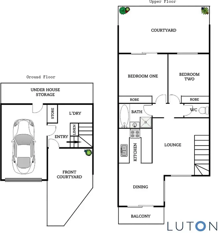 Floorplan of Homely townhouse listing, 16 Hallen Close, Phillip ACT 2606