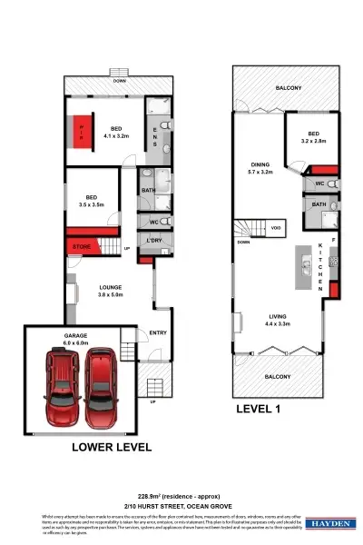 Floorplan of Homely unit listing, 2/10 Hurst Street, Ocean Grove VIC 3226