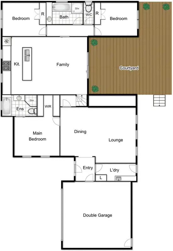 Floorplan of Homely semi-detached listing, 24B Hodgkinson Street, Griffith ACT 2603
