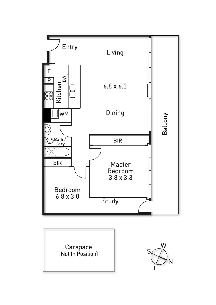Floorplan of Homely apartment listing, 1003/55 Queens Road, Melbourne VIC 3004